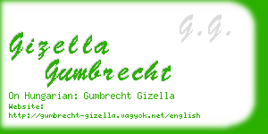 gizella gumbrecht business card